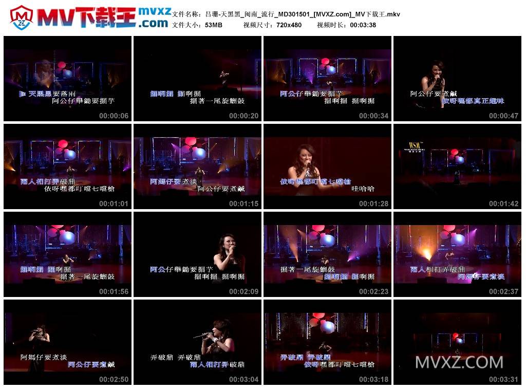 吕珊-天黑黑_闽南_流行_MD301501